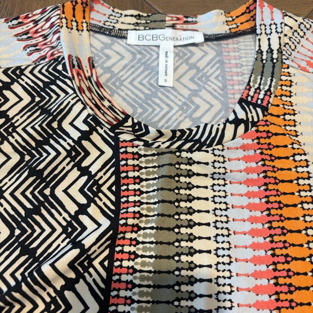 BCBGeneration Colorful Geometric Pattern Dress Si… - image 2